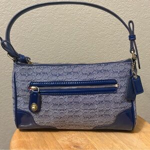 Coach Navy and Gray Shoulder Bag